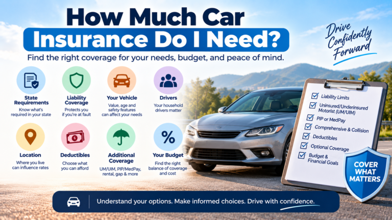 How much car insurance do I need including liability, deductibles, and additional coverage